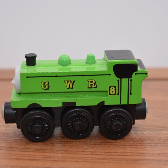 Thomas & Friends Green Duck GWR #8 Tank Wooden Railway Train Engine 2012 - Picture 3 of 7